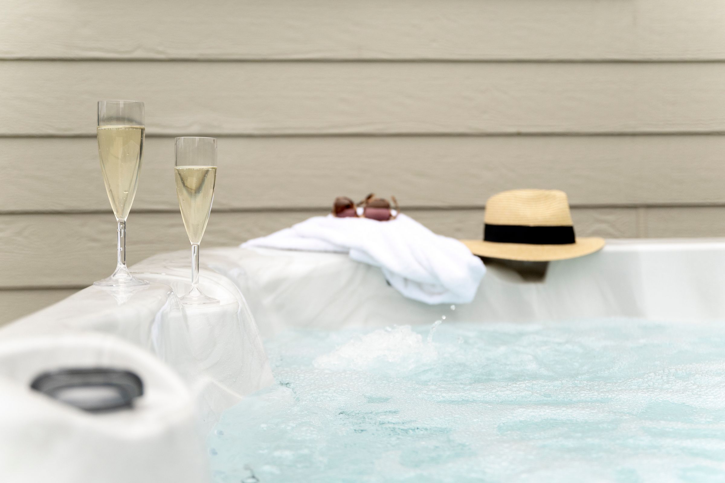 Hot Tub with drinks