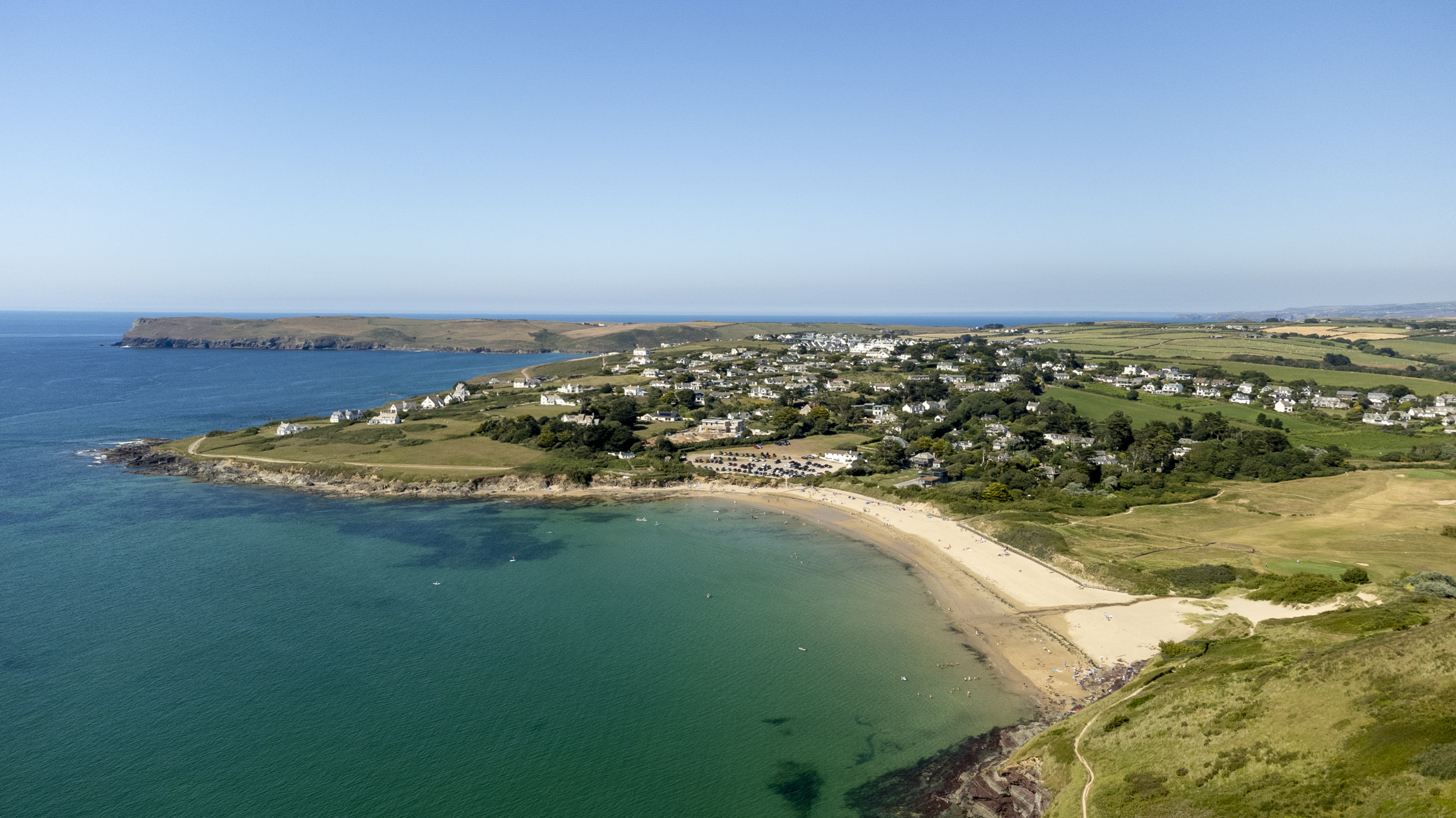 Drone view Daymer Bay