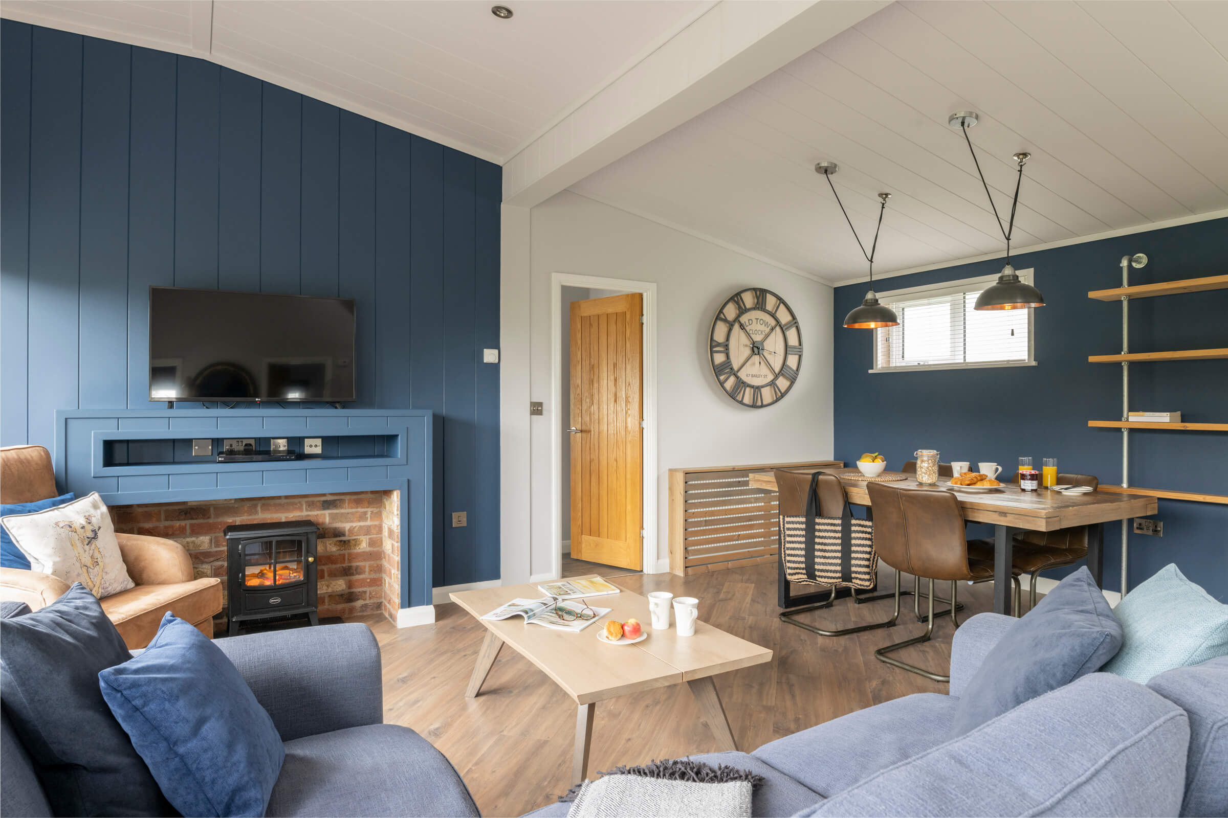 Interior of St Mabyn coastal lodge