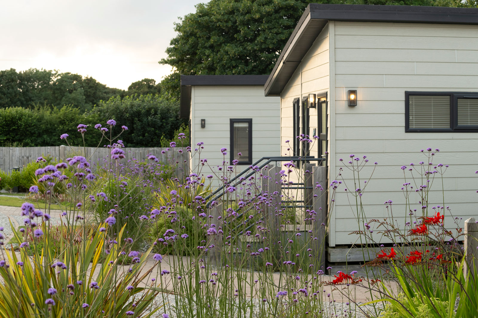 St Mabyn exterior shot of lodges
