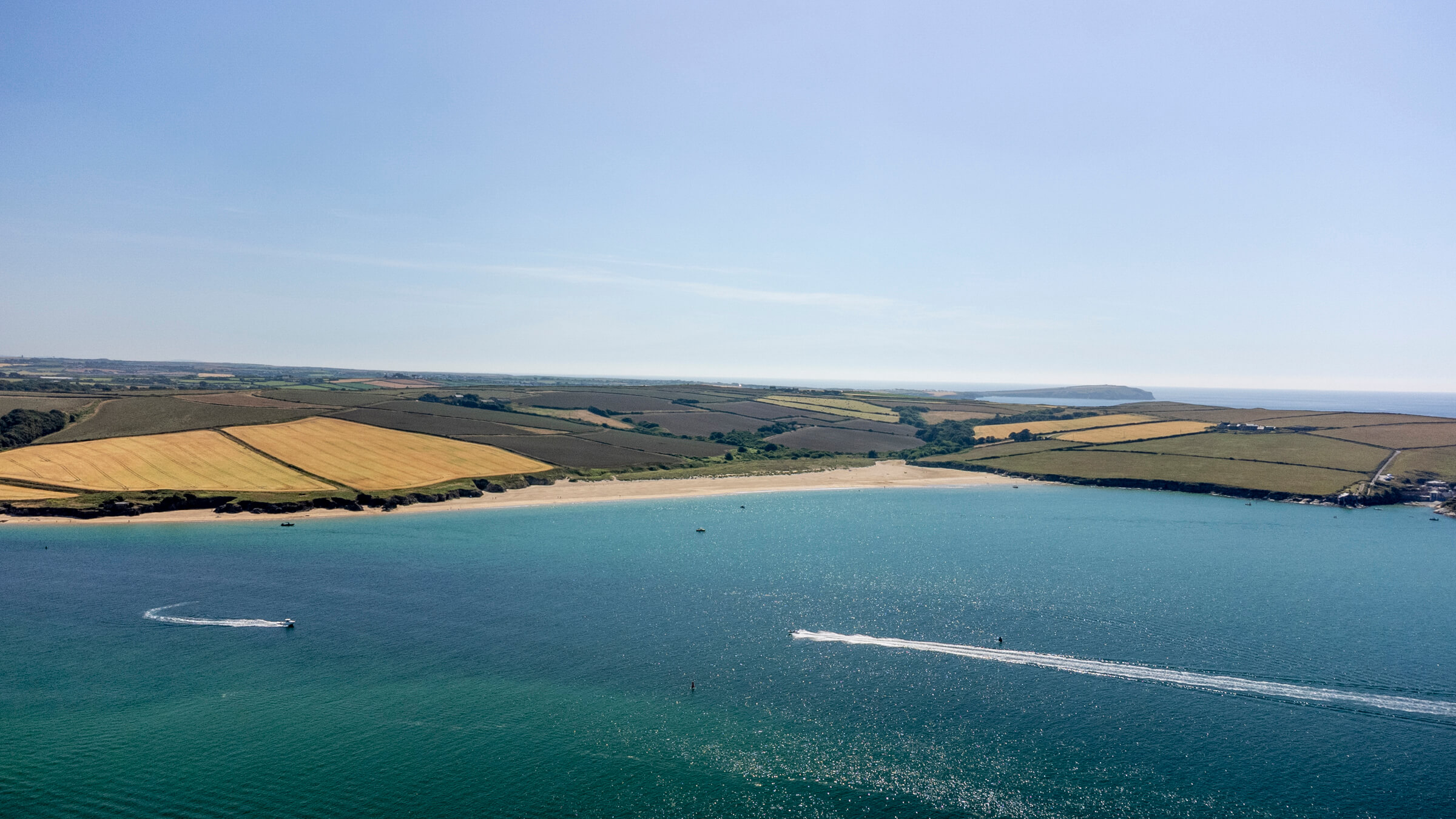 View of River Camel estuary from above